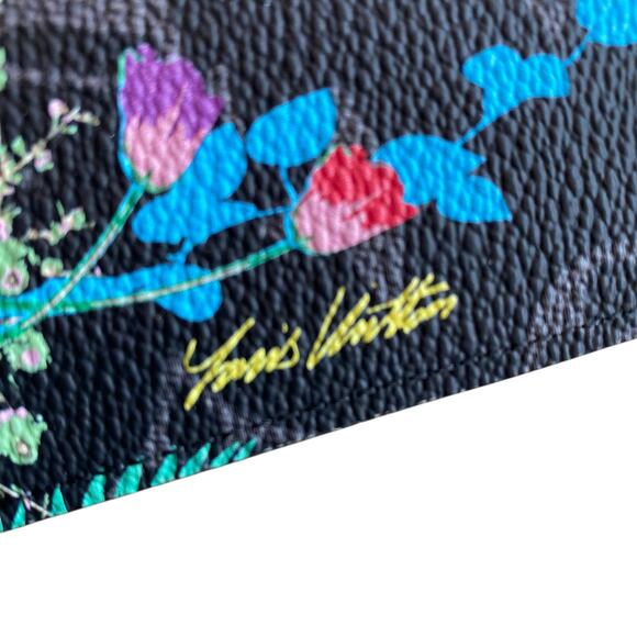NWT Louis Vuitton Pocket Organizer Monogram Eclipse Foliage Black Floral Boxed - Picture 3 of 16